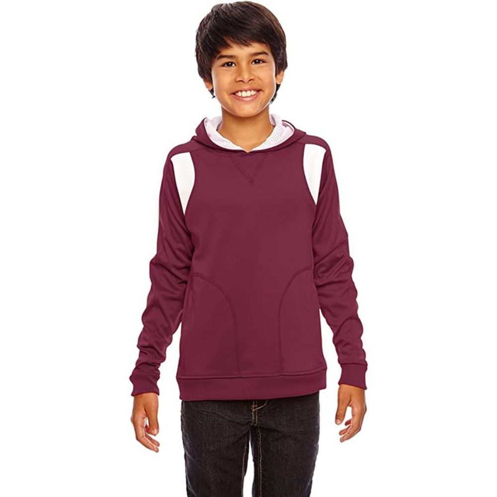 Team 365 Youth Elite Performance Hoodie TT30Y SP Maroon White XL